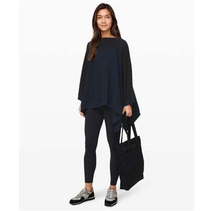 Lululemon It All Lines Up Poncho / One Size /  Black True Navy
